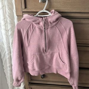 Lululemon Mauve oversized Crop Scuba Hoodie